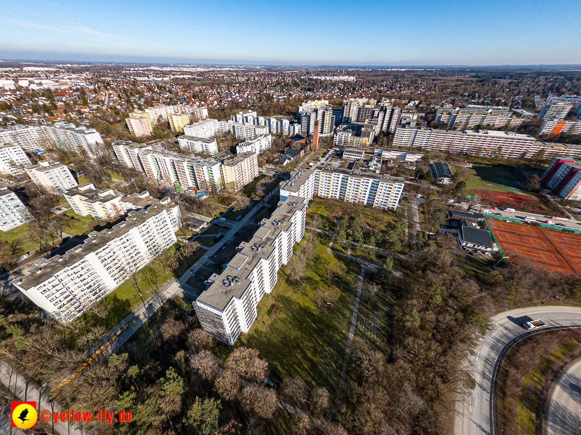 07.02.2023 - Luftbilder vom Marx-Zentrum und Umgebung in Neuperlache
